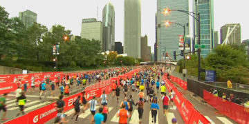 Más de 45 mil corredores estuvieron en la línea de salida del maratón de Chicago 2018/Telemundochicago.com