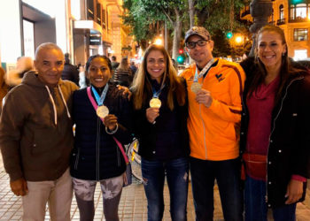 Magaly García y Valentina Peña, dos de las mejores venezolanas en el maratón de Valencia/Cortesía
