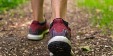 Los pies de los corredores